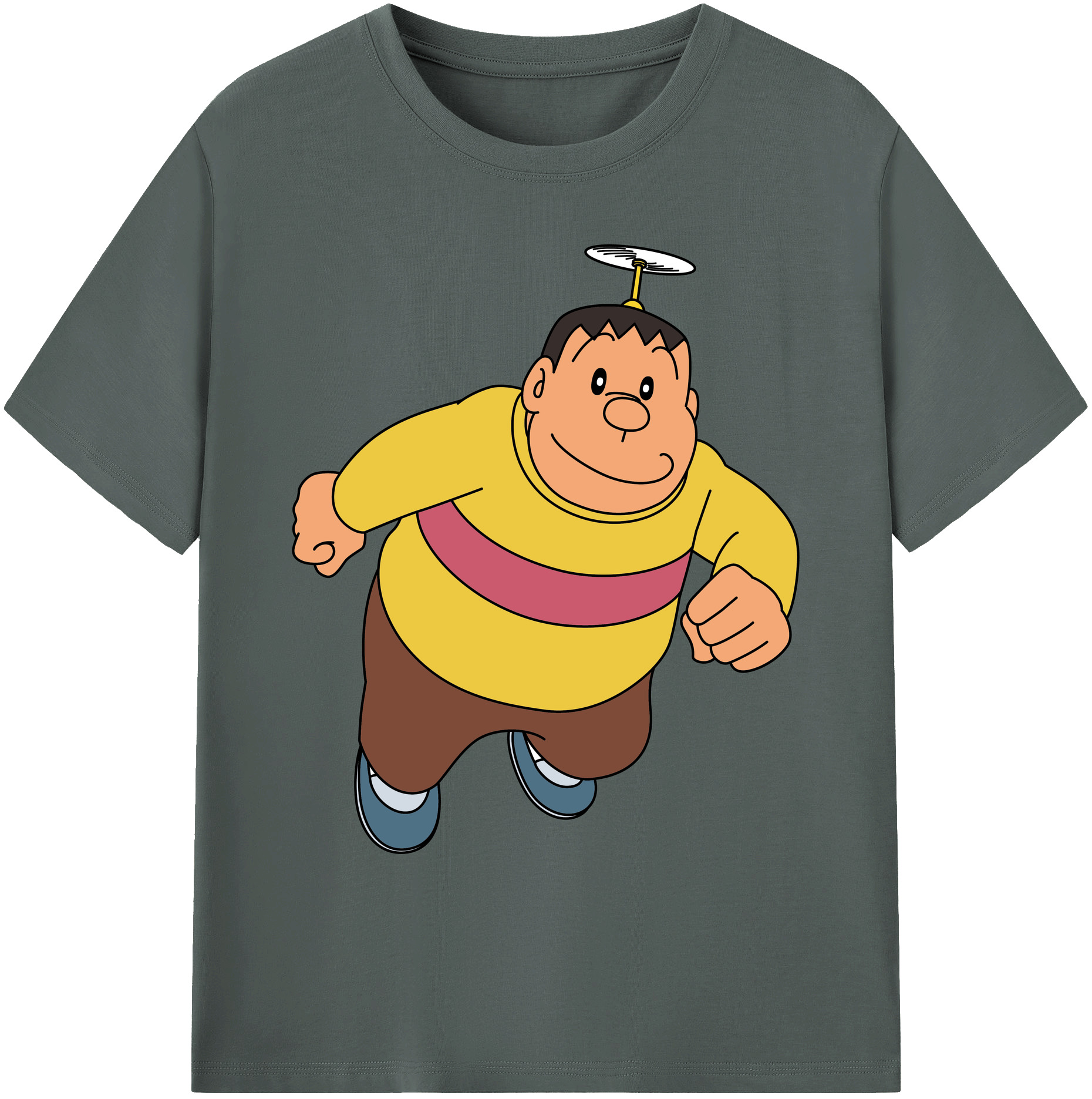 （画像用） ドラえもん 剛田武 Doraemon Gouta Takeshi 綿100％ メンズ半袖Tシャツ｜肌触りやわらか＆通気性